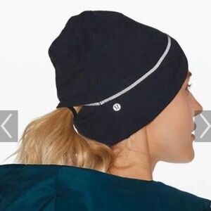Lululemon Athletica Black Beanie Hat